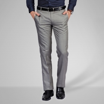 ARROW Slim Fit Formal Flat Front Trousers